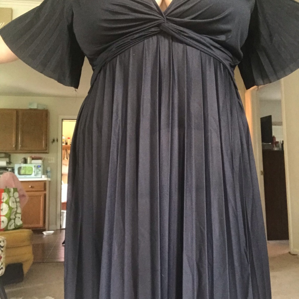 Black midi dress